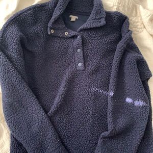 Navy blue puffer sweater